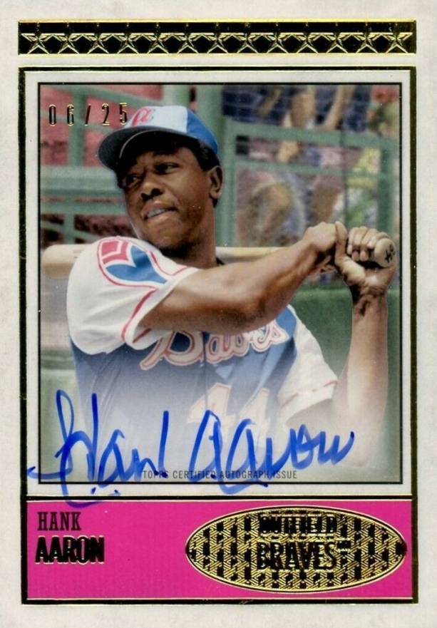 2018 Topps Brooklyn Collection Autographs Hank Aaron #BC1HA Baseball Card