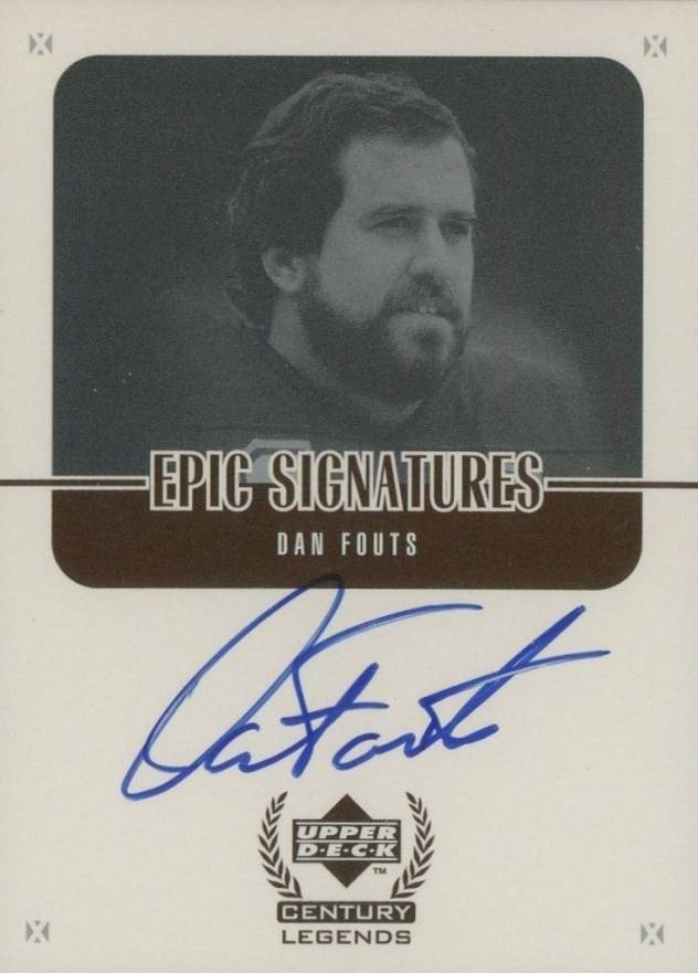 1999 Upper Deck Century Legends Epic Signatures Dan Fouts #DF Football Card