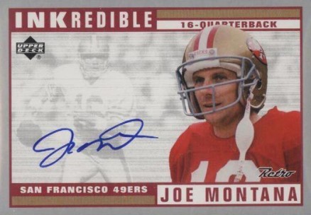 1999 Upper Deck Retro Inkredbile Joe Montana #JM Football Card