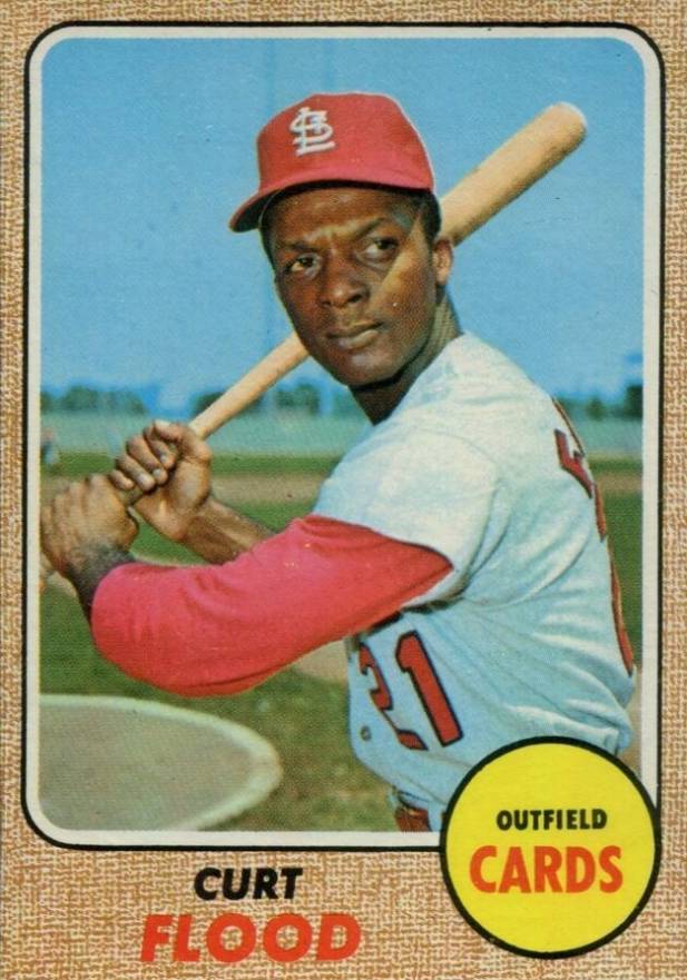 1968 Topps Milton Bradley Curt Flood #180 Baseball Card