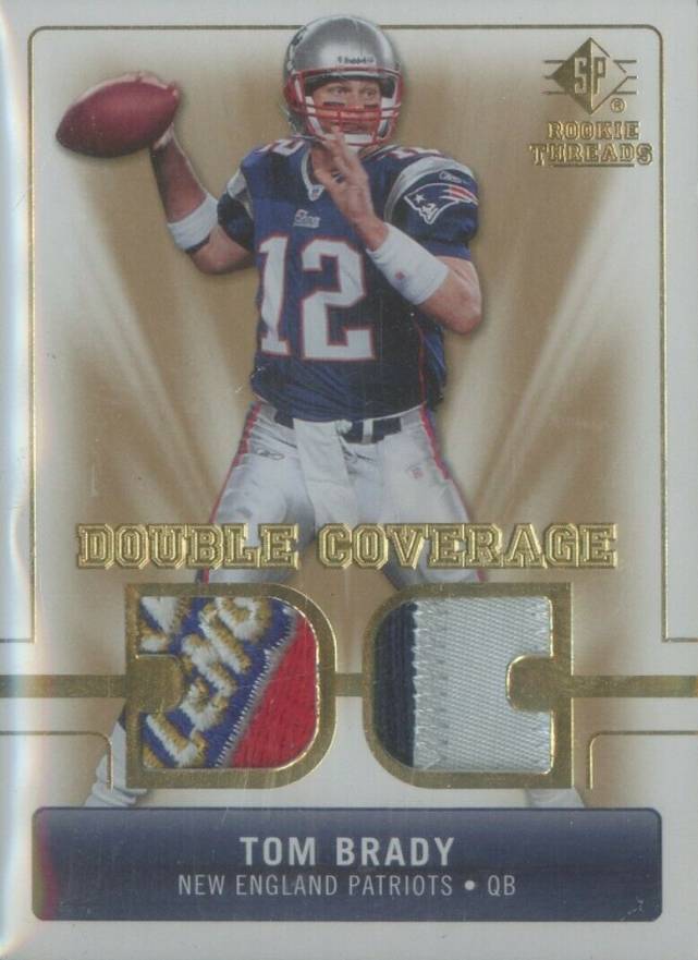 2007 SP Rookie Threads Double Coverage Tom Brady #DC-TB Football Card