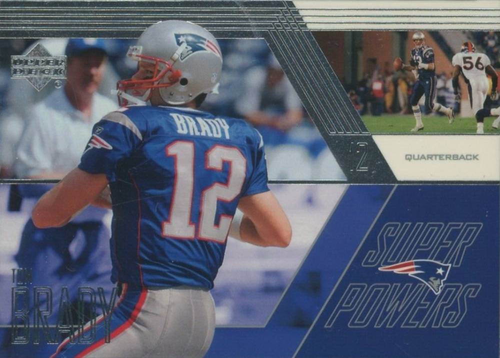 2003 Upper Deck Super Powers Tom Brady #SP-12 Football Card