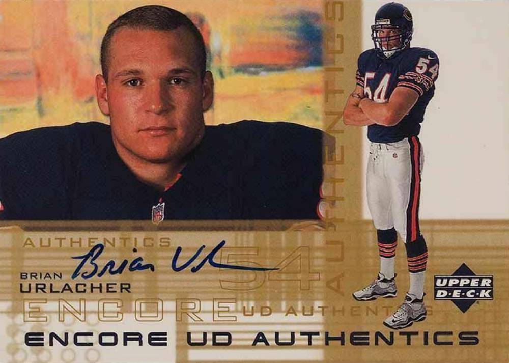 2000 Upper Deck Encore UD Authentics Brian Urlacher #BU Football Card