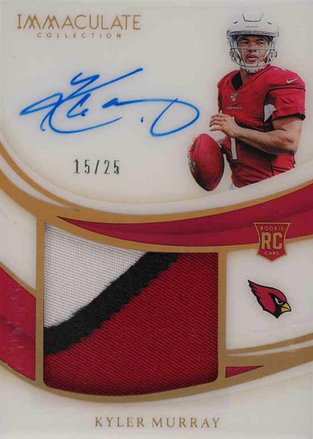 2019 Panini Immaculate Collection Premium Patch Rookie Autographs Kyler Murray #PPKM Football Card