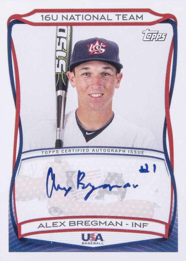 2010 Topps USA Baseball Autographs Alex Bregman #ATBD Baseball Card