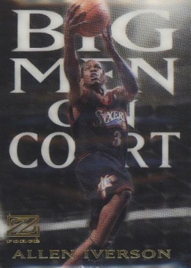 1997 Skybox Z-Force Big Men on Court Allen Iverson #8 Basketball Card