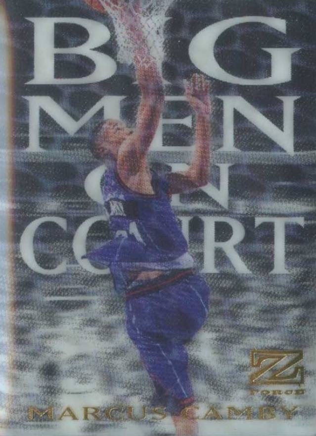 1997 Skybox Z-Force Big Men on Court Marcus Camby #3 Basketball Card