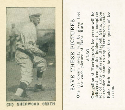 1928 Tharp's Ice Cream Sherwood Smith #31 Baseball Card