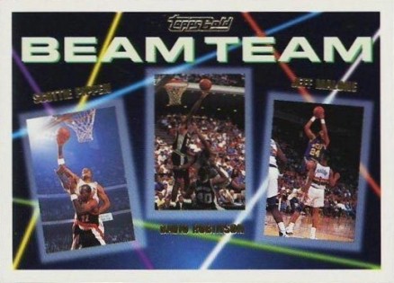1992 Topps Beam Team David Robinson/Jeff Malone/Scottie Pippen #6 Basketball Card