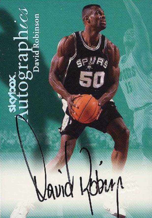 1999 Skybox Premium Autographics David Robinson # Basketball Card