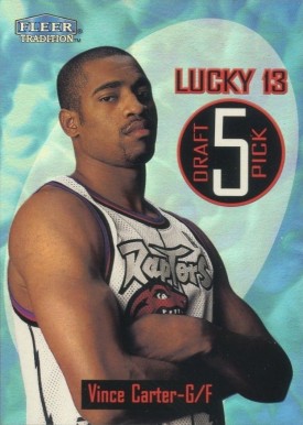1998 Fleer Lucky 13 Vince Carter #5 Basketball Card