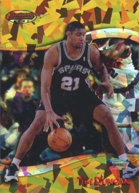1998 Bowman's Best Tim Duncan #50 Basketball Card