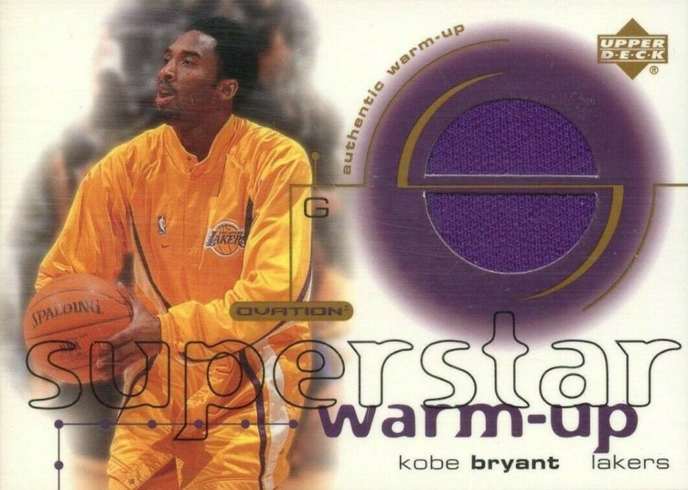 2001 Upper Deck Ovation Superstar Warm-Up Kobe Bryant #KB Basketball Card