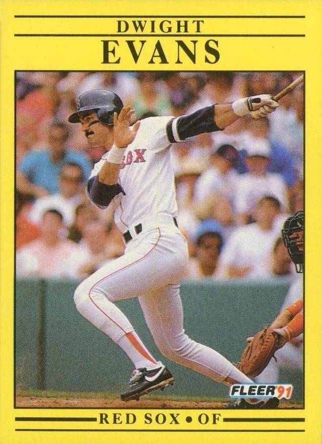1991 Fleer Dwight Evans #93 Baseball Card