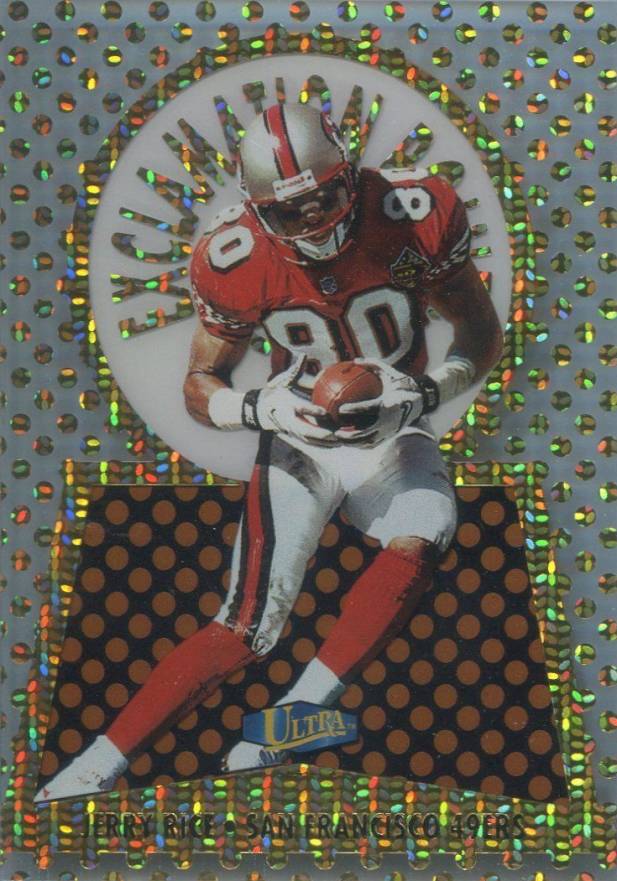 1998 Ultra Exclamation Points Jerry Rice #6 Football Card