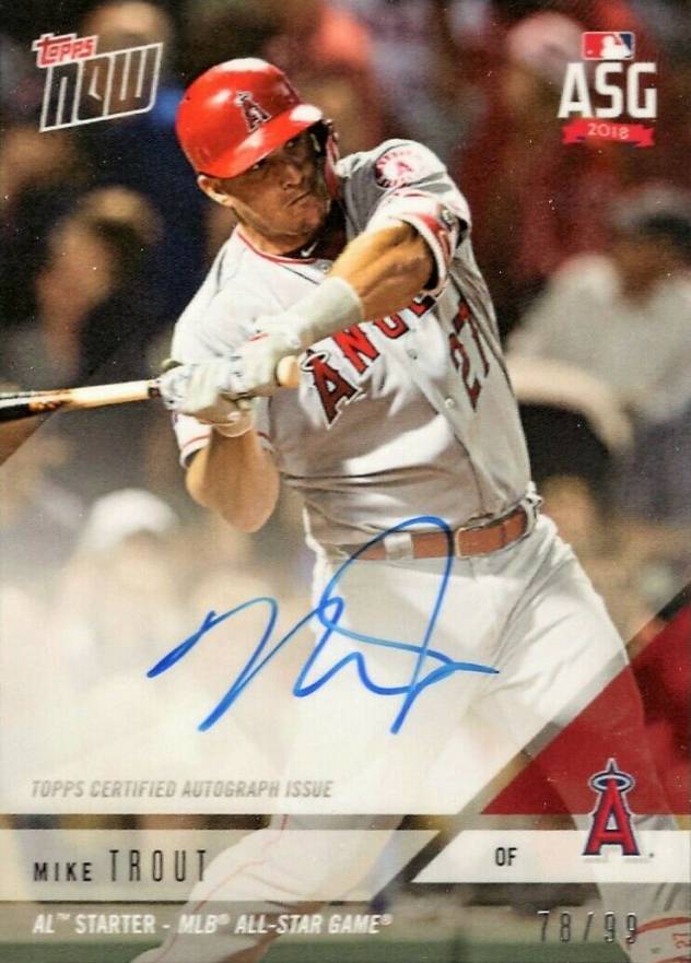 2018 Topps Now All-Star Mike Trout #AS-9A Baseball Card