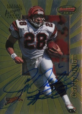 1998 Bowman's Best Autographs Corey Dillon #3A Football Card