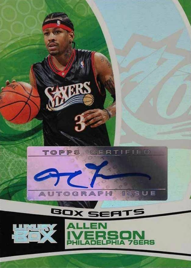 2005 Topps Luxury Box Seats Autographs Allen Iverson #AI Basketball Card