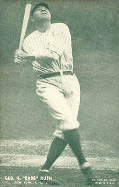 1927 Exhibits (Green Tint ; Set 6) Geo. H. "Babe" Ruth # Baseball Card
