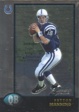 1998 Bowman Chrome Interstate Peyton Manning #1 Football Card