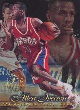 1996 Flair Showcase Allen Iverson #3 Basketball Card