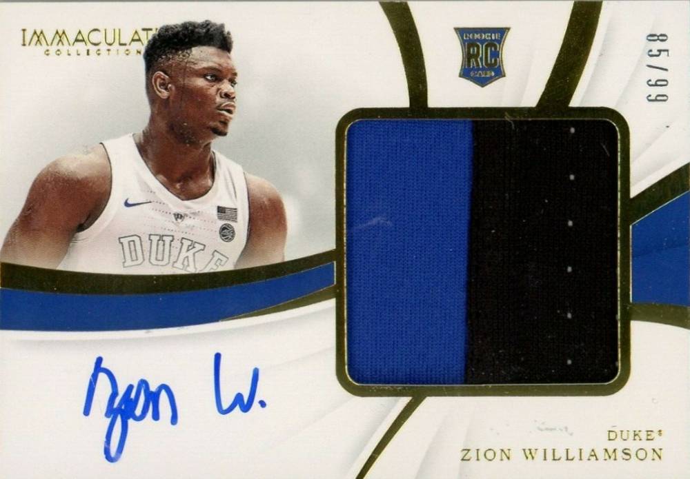 2019 Immaculate Collegiate Zion Williamson #81 Basketball Card