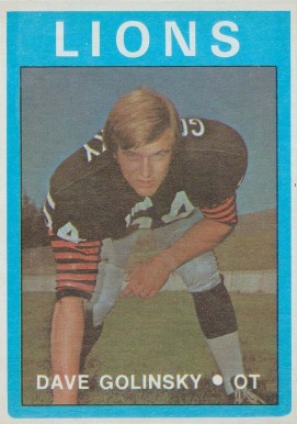 1972 O-Pee-Chee CFL Dave Golinsky #52 Football Card