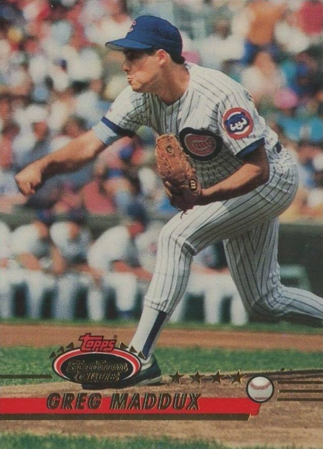 1993 Stadium Club Greg Maddux #2 Baseball Card