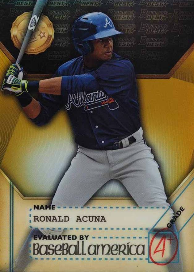 2017 Bowman's Best Baseball America's 2017 Dean's List Ronald Acuna #RA Baseball Card