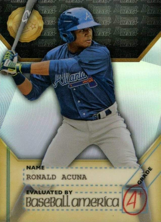 2017 Bowman's Best Baseball America's 2017 Dean's List Ronald Acuna Jr. #RA Baseball Card