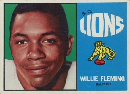 1964 Topps CFL Willie Fleming #1 Football Card