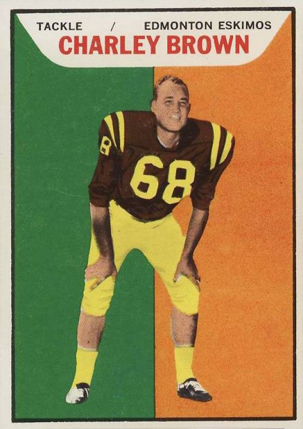 1965 Topps CFL Charley Brown #32 Football Card