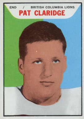 1965 Topps CFL Pat Claridge #4 Football Card