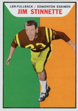 1965 Topps CFL Jim Stinnette #42 Football Card