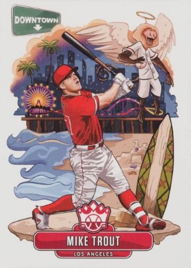 2019 Panini Diamond Kings Downtown Mike Trout #D5 Baseball Card