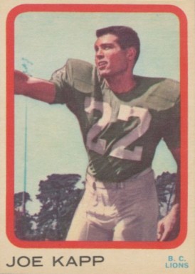 1963 Topps CFL Joe Kapp #3 Football Card