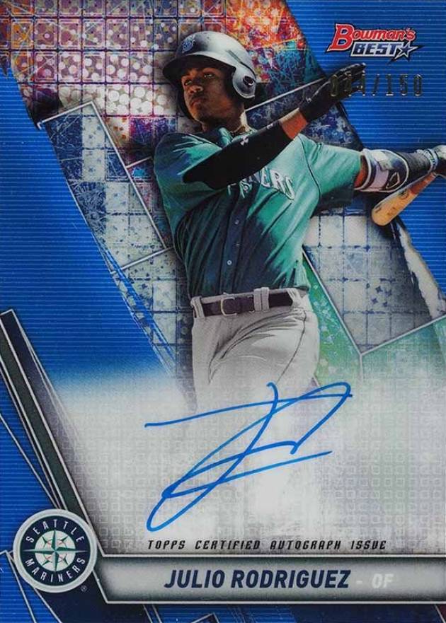 2019 Bowman's Best Best of 2019 Autographs Julio Rodriguez #B19JR Baseball Card