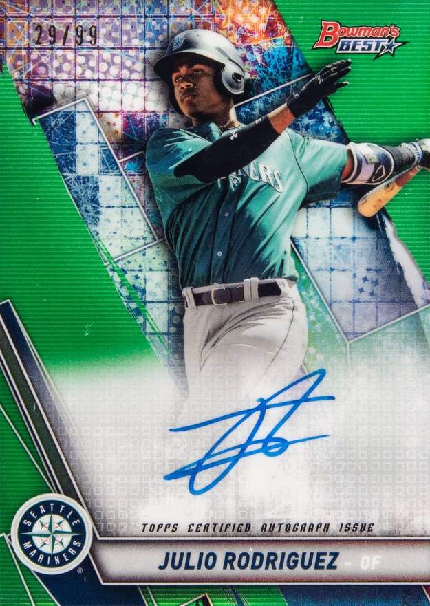 2019 Bowman's Best Best of 2019 Autographs Julio Rodriguez #B19JR Baseball Card
