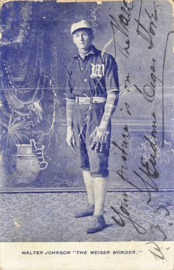 1901 Weiser Wonder Postcard Walter Johnson # Baseball Card