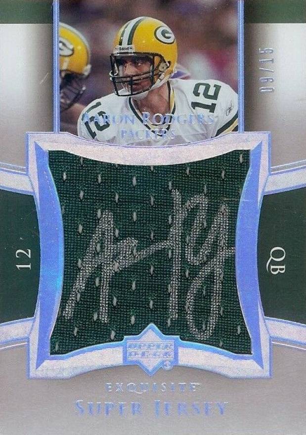 2005 Upper Deck Exquisite Collection Super Jersey Aaron Rodgers #SJSAR Football Card