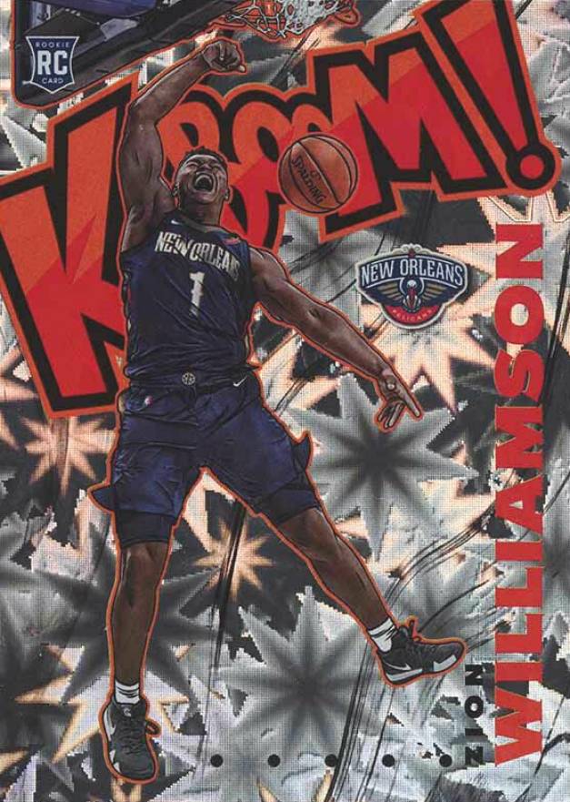 2019 Panini Crown Royale Kaboom Zion Williamson #18 Basketball Card
