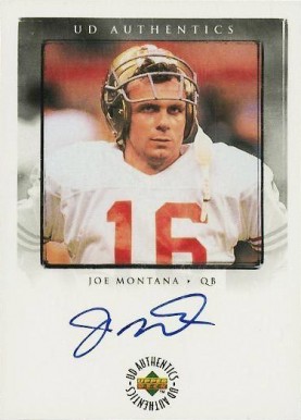 1998 Upper Deck Encore UD Authentics Joe Montana #JM-2 Football Card