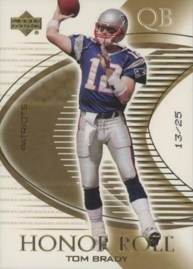 2003 Upper Deck Honor Roll Tom Brady #59 Football Card