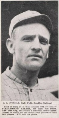 1916 Fleischmann Bakery Casey Stengel # Baseball Card