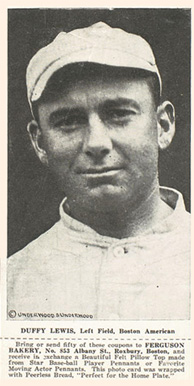 1916 Fleischmann Bakery Duffy Lewis # Baseball Card
