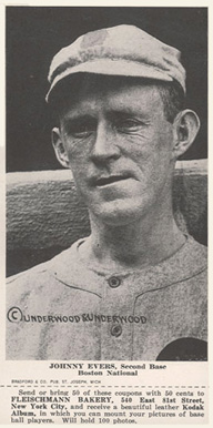 1916 Fleischmann Bakery Johnny Evers # Baseball Card