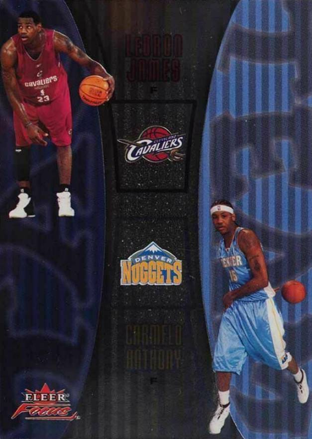 2003 Fleer Focus Tag Team Carmelo Anthony/LeBron James #13 Basketball Card