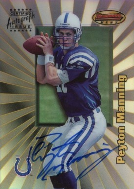 1998 Bowman's Best Autographs Peyton Manning #7B Football Card