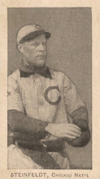 1909 CA Briggs Co. Black & White Harry Steinfeldt # Baseball Card