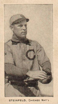 1909 CA Briggs Co. Black & White Harry Steinfeld # Baseball Card